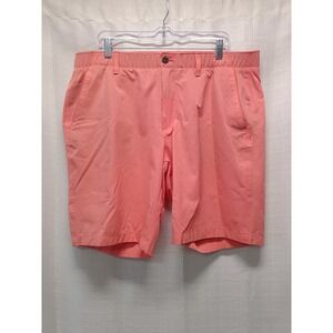 Under Armour‎ UA Match Play Coral/Pink Vented Heat Gear Golf Shorts Mens 40